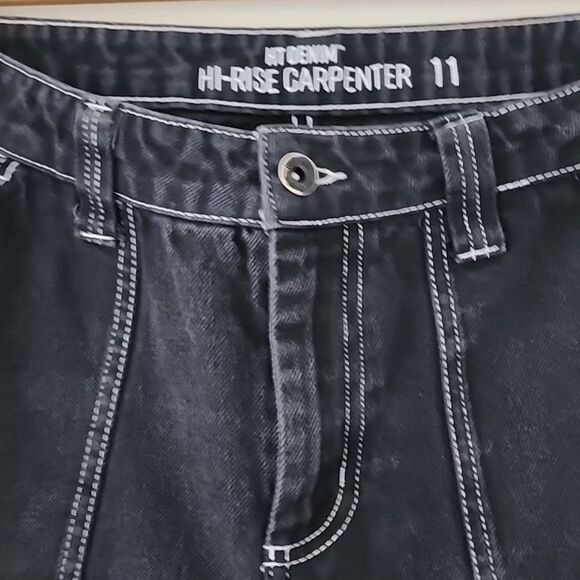 HT Hot Topic Black Carpenter Cargo Pants Jeans 11 W 32 L 31 (5E) - Picture 4 of 11